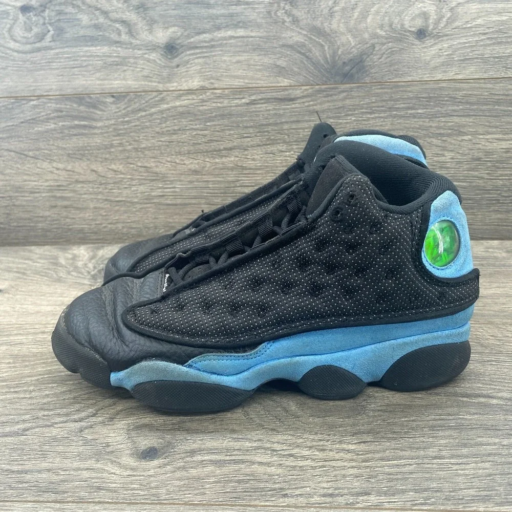 Air Jordan 13 Xlll Retro Youth GS Black University Blue Sneakers Sz 5Y 884129-04